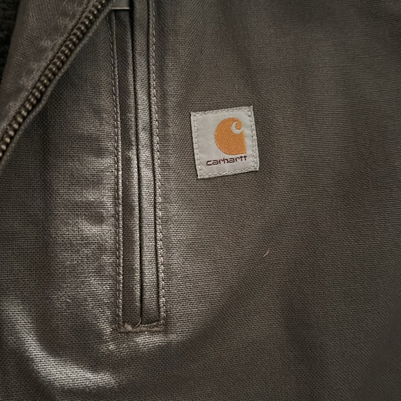 NWT! Carhartt Full Swing Grey Gray Hooded Sherpa Lined Jacket Fleece XL - Picture 6 of 16